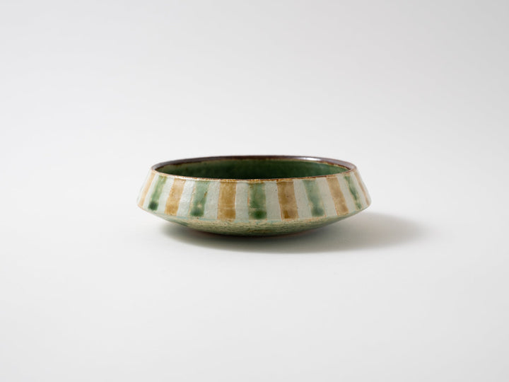 Barley Straw Pattern Dora Bowl (Oribe Yellow Mulberry) - Crafted By Kanae Nomura