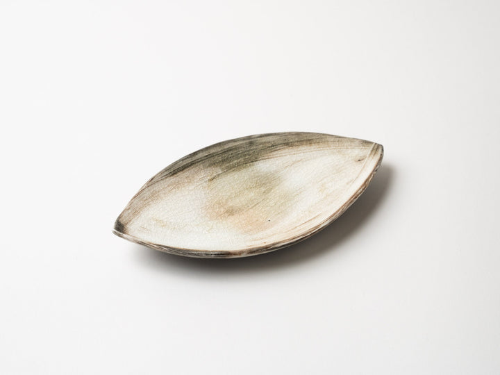 Glass Glazed Leaf Plate - Crafted By Hideki Yamamoto