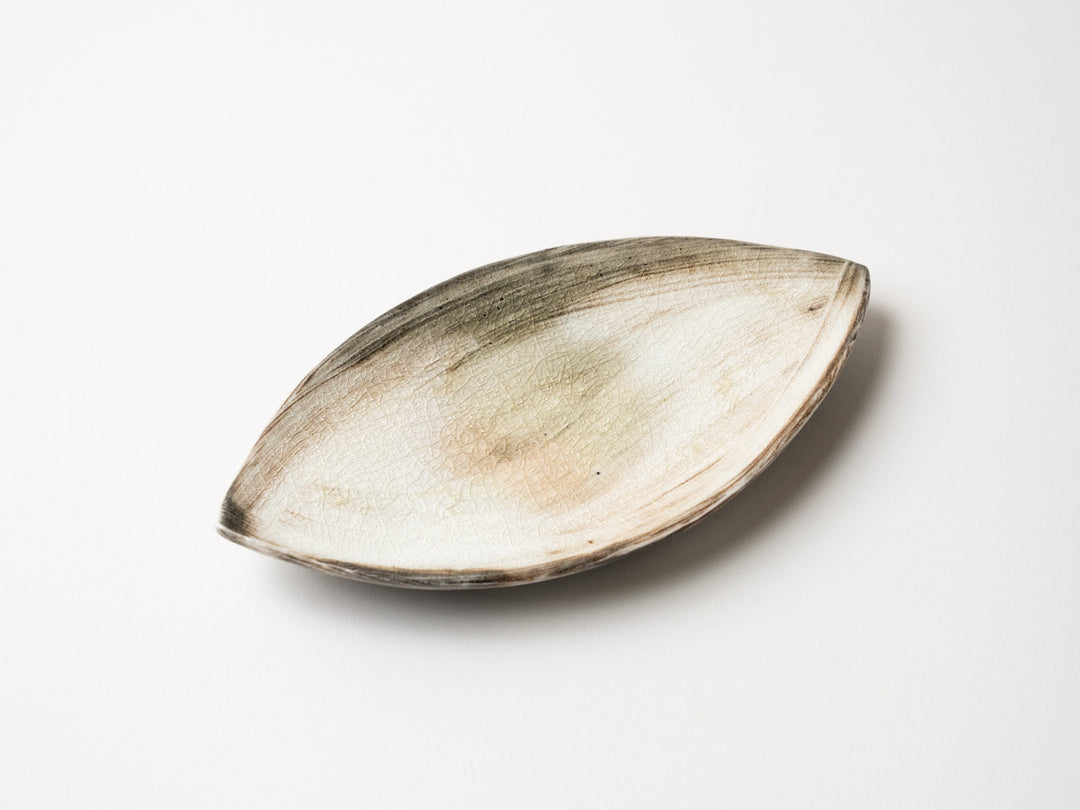 Glass Glazed Leaf Plate - Crafted By Hideki Yamamoto