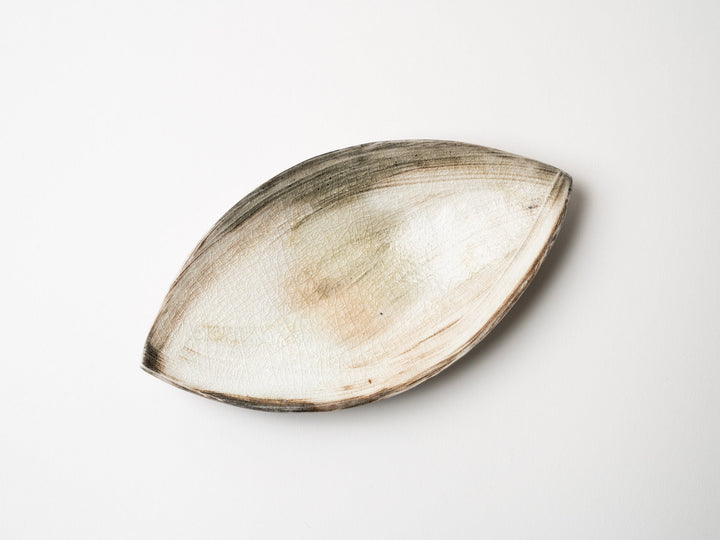 Glass Glazed Leaf Plate - Crafted By Hideki Yamamoto