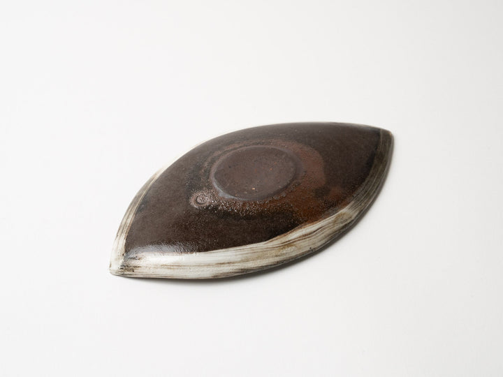 Glass Glazed Leaf Plate - Crafted By Hideki Yamamoto