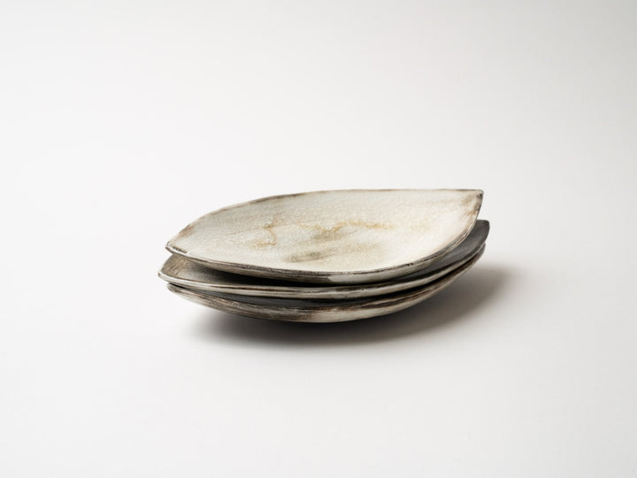 Glass Glazed Leaf Plate - Crafted By Hideki Yamamoto
