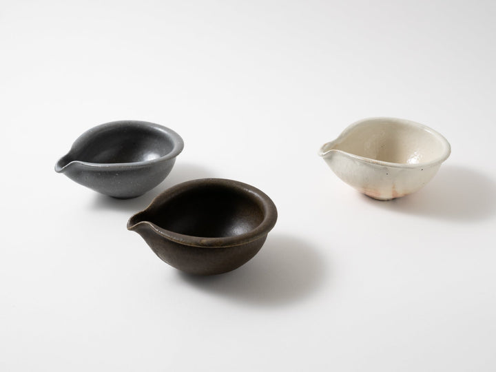 Gray Glazed Katakuchi Bowl Smalls - Crafted By Furutani Pottery