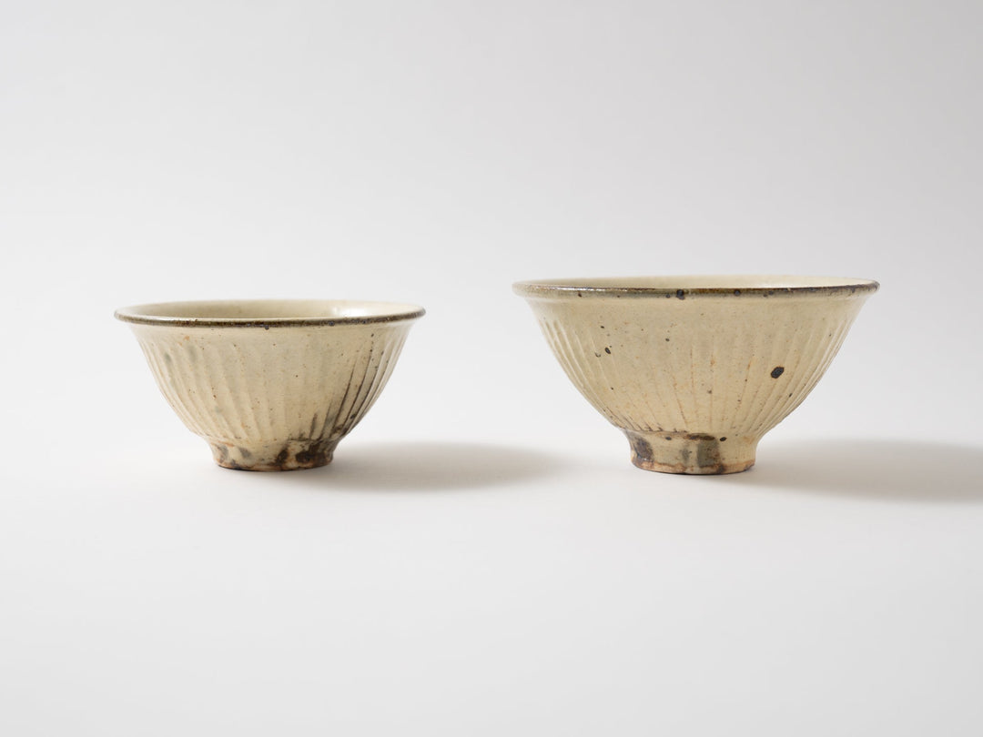 Kinari Ridged Rice Bowl Small - Crafted By Furutani Pottery
