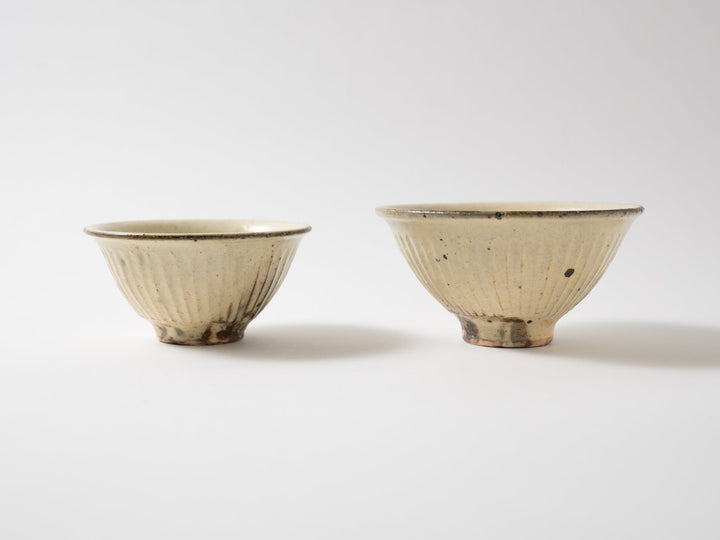 Kinari Ridged Rice Bowl Small - Crafted By Furutani Pottery