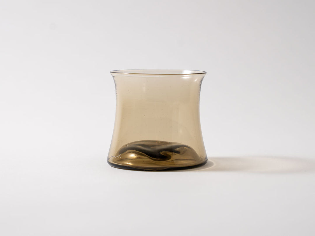 flow Rock Glass, Brown Crafted By Yudai Koga