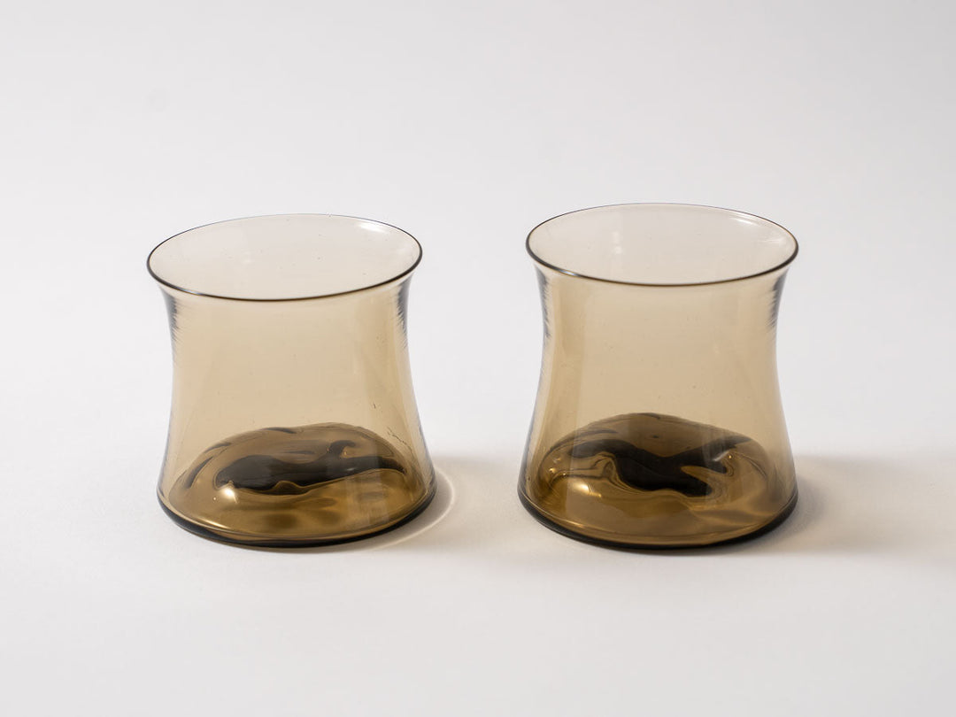 flow Rock Glass, Brown Crafted By Yudai Koga
