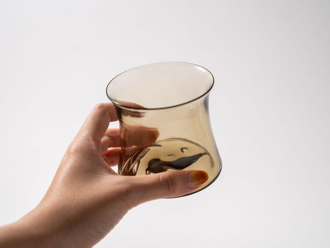 flow Rock Glass, Brown Crafted By Yudai Koga