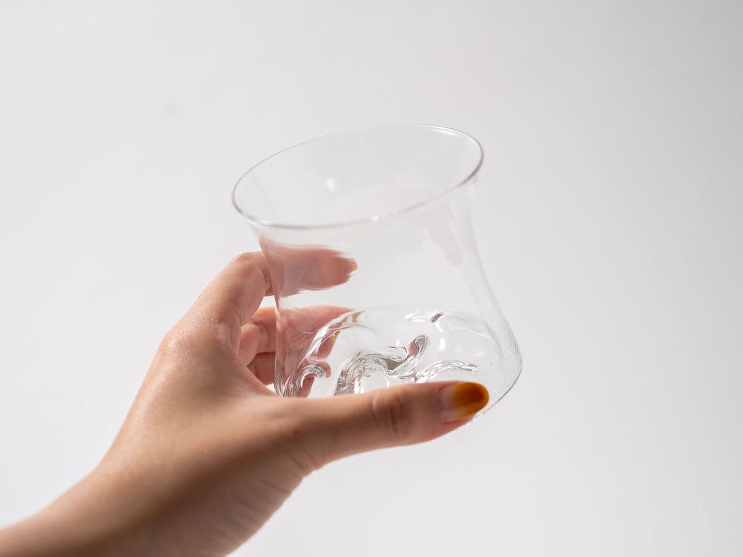 flow Rock Glass, Clear Crafted By Yudai Koga