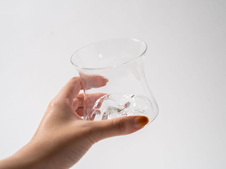 flow Rock Glass, Clear Crafted By Yudai Koga