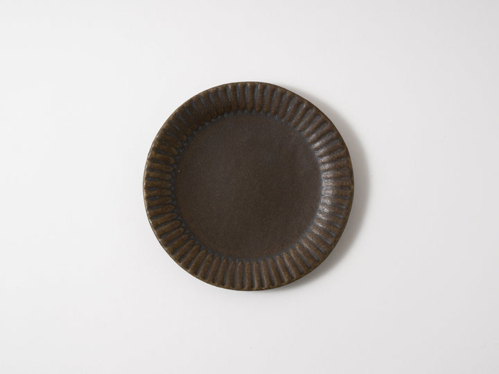 Rust Glazed Ruffle Plate S - Crafted By Furutani Pottery