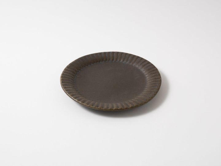 Rust Glazed Ruffle Plate S - Crafted By Furutani Pottery