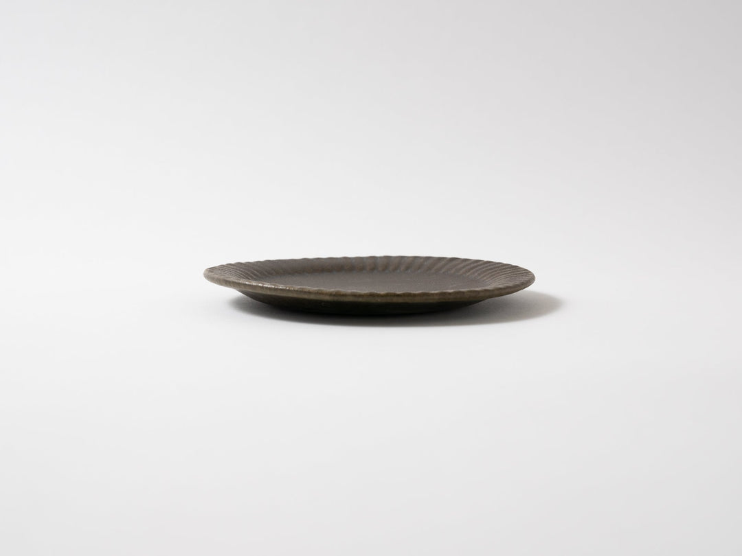 Rust Glazed Ruffle Plate S - Crafted By Furutani Pottery