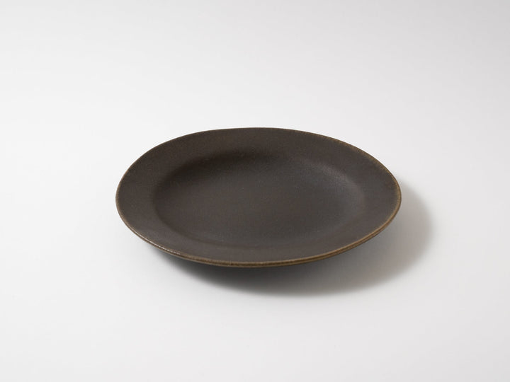 Rust Glazed Oval Rim Plate Small - Crafted By Furutani Pottery
