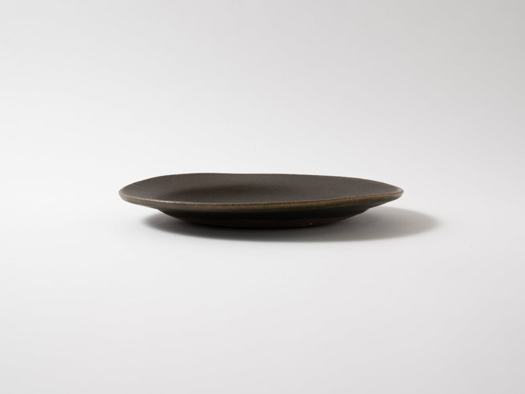 Rust Glazed Oval Rim Plate Small - Crafted By Furutani Pottery