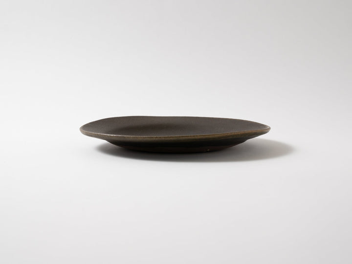 Rust Glazed Oval Rim Plate Small - Crafted By Furutani Pottery