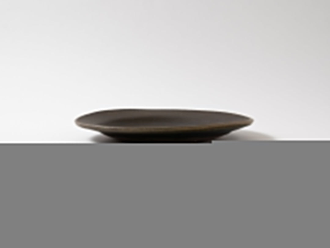 Rust Glazed Oval Rim Plate Small - Crafted By Furutani Pottery