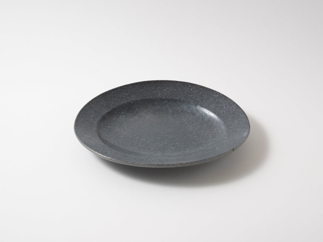 Gray Glazed Oval Rim Plate Small - Crafted By Furutani Pottery