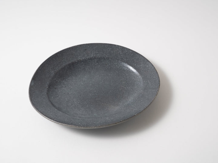 Gray Glazed Oval Rim Plate Small - Crafted By Furutani Pottery