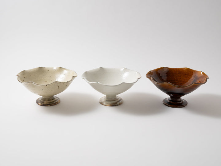 Kinari Rinka Pedestal Bowl 15cm - Crafted By Furutani Pottery