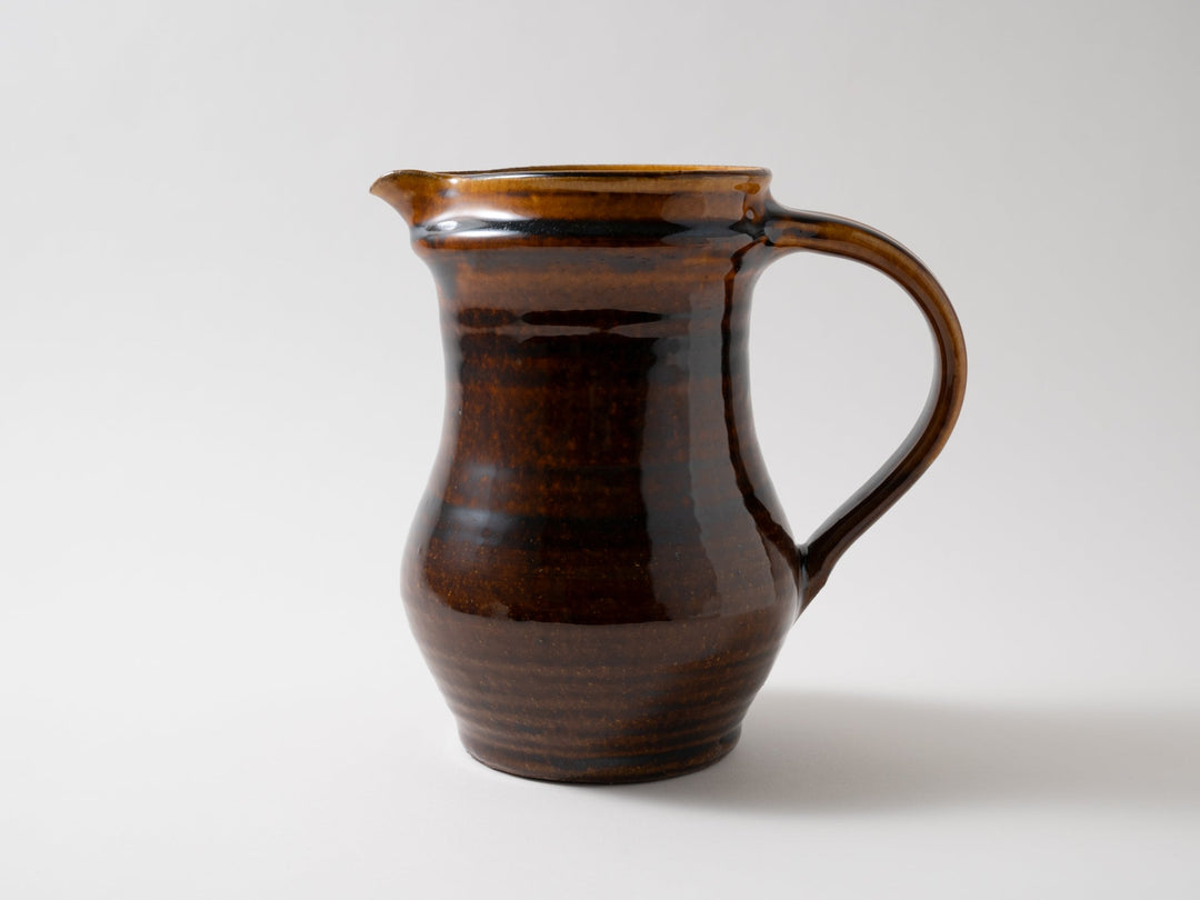 Amber Glazed Pitcher Large (Round) - Crafted By Furutani Pottery