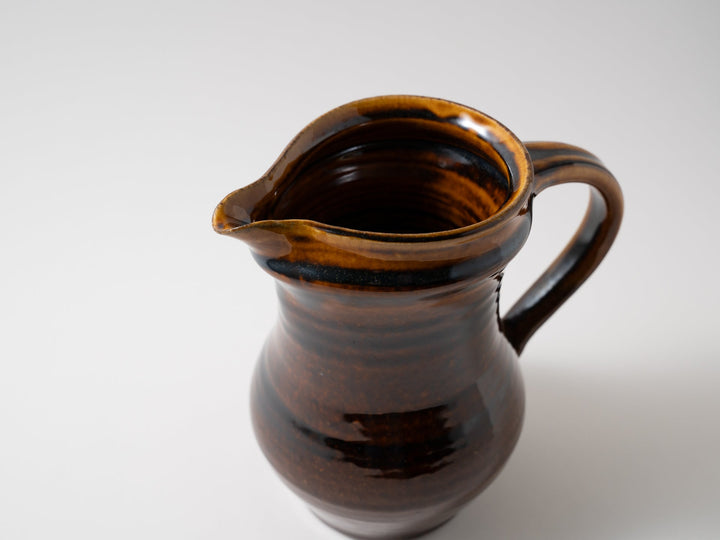 Amber Glazed Pitcher Large (Round) - Crafted By Furutani Pottery