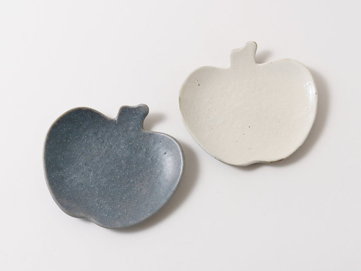Gray Glazed Apple Plate Small - Crafted By Furutani Pottery