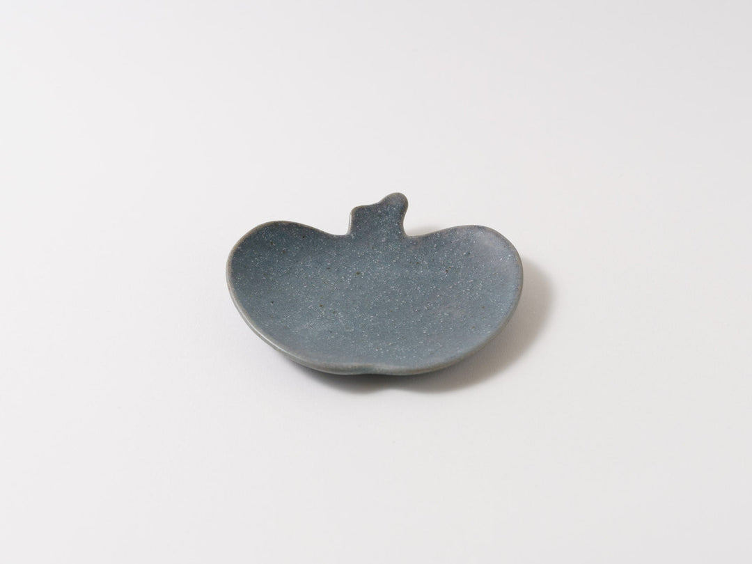 Gray Glazed Apple Plate Small - Crafted By Furutani Pottery