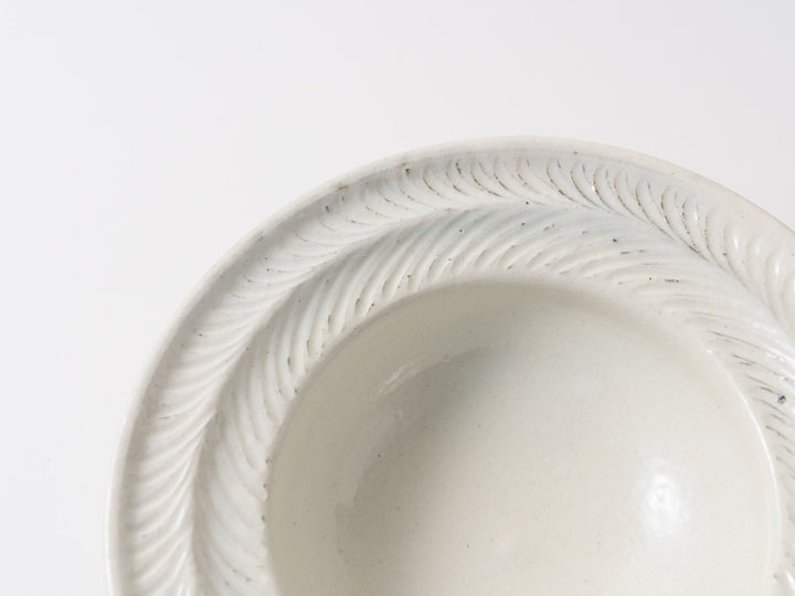 Iron-Spotted Leaf Rim Bowl Large - Crafted By Furutani Pottery