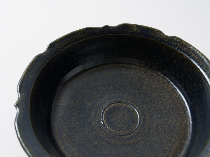 LapisLazuli Glazed 8-Sun Carving Ovenware - Crafted By Furutani Pottery