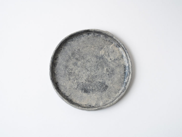 White Slip Black Round Plate Medium - Crafted By Taeko Kajiwara