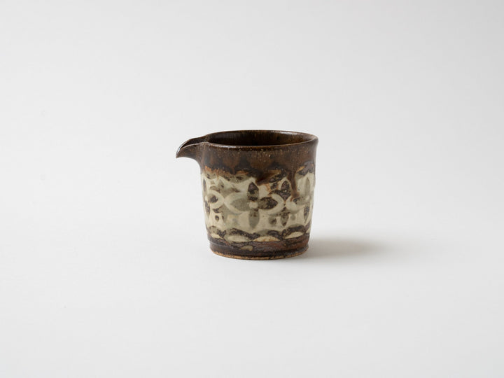 Flower-Patterned Katakuchi Sake Pourer Tea (Inlaid) - Crafted By Yui Higuchi