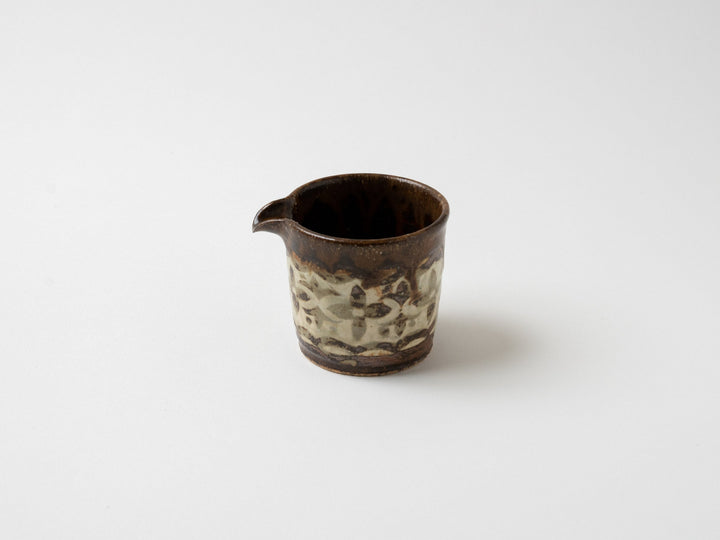 Flower-Patterned Katakuchi Sake Pourer Tea (Inlaid) - Crafted By Yui Higuchi