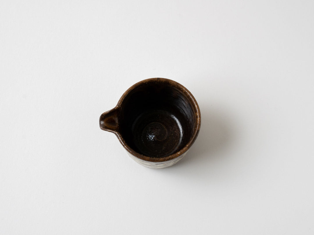 Flower-Patterned Katakuchi Sake Pourer Tea (Inlaid) - Crafted By Yui Higuchi