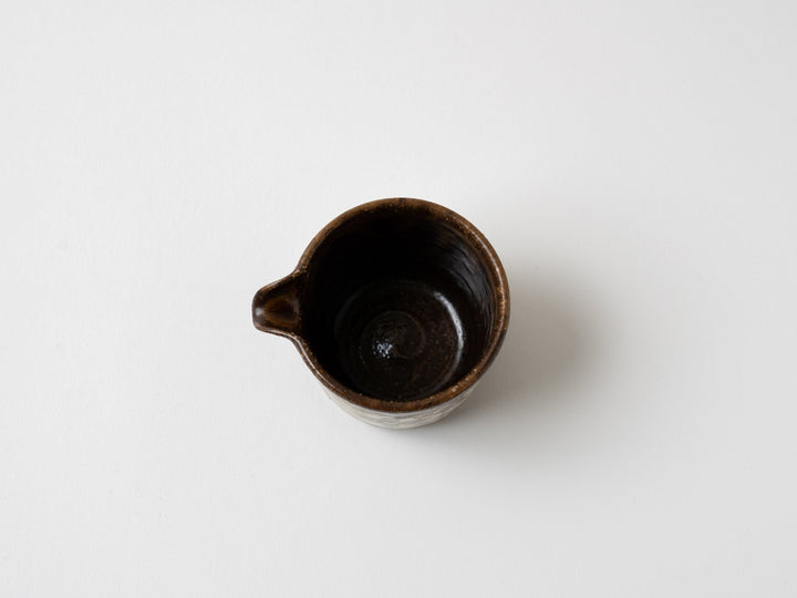 Flower-Patterned Katakuchi Sake Pourer Tea (Inlaid) - Crafted By Yui Higuchi