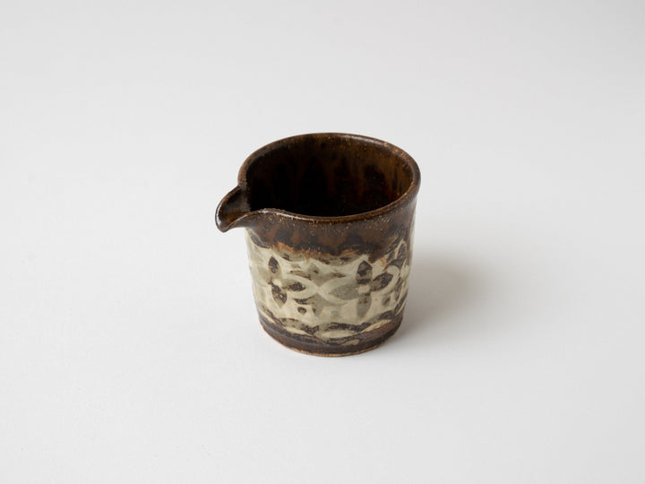 Flower-Patterned Katakuchi Sake Pourer Tea (Inlaid) - Crafted By Yui Higuchi