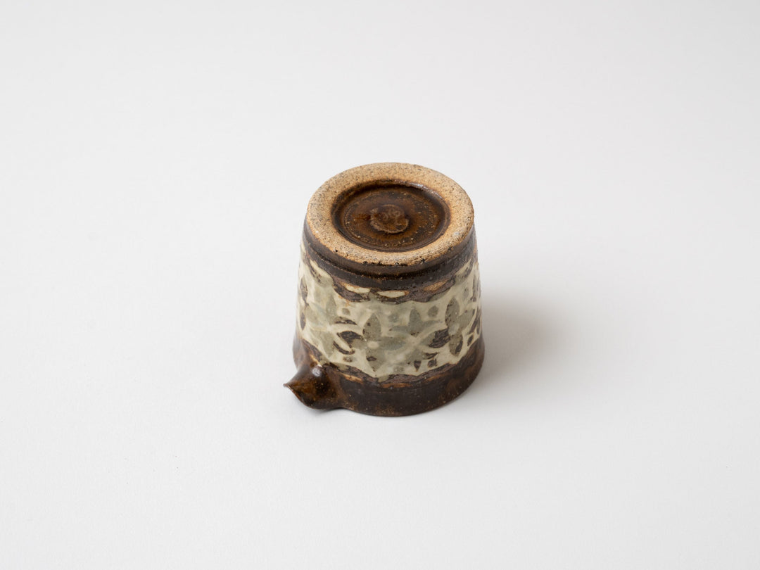 Flower-Patterned Katakuchi Sake Pourer Tea (Inlaid) - Crafted By Yui Higuchi