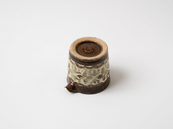 Flower-Patterned Katakuchi Sake Pourer Tea (Inlaid) - Crafted By Yui Higuchi