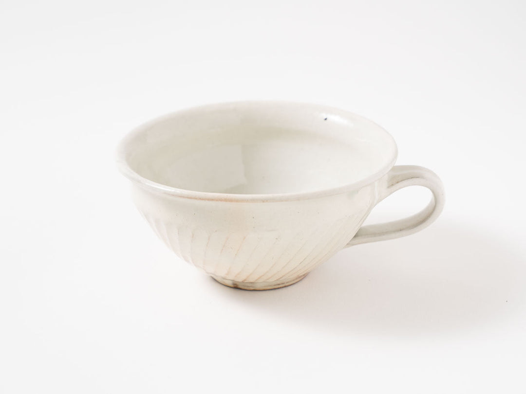 Iron-Speckled Engraved Soup Cup, Round — Hand-Glazed Japanese Pottery by Furutani Pottery