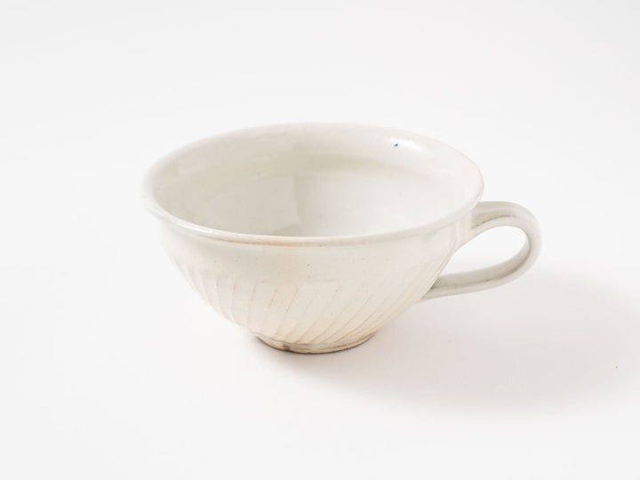 Iron-Speckled Engraved Soup Cup, Round — Hand-Glazed Japanese Pottery by Furutani Pottery