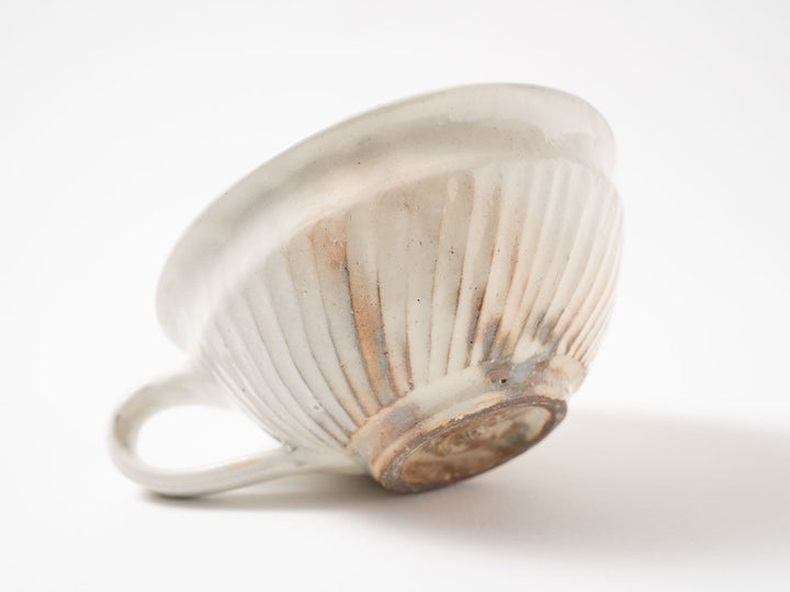 Iron-Speckled Engraved Soup Cup, Round — Hand-Glazed Japanese Pottery by Furutani Pottery