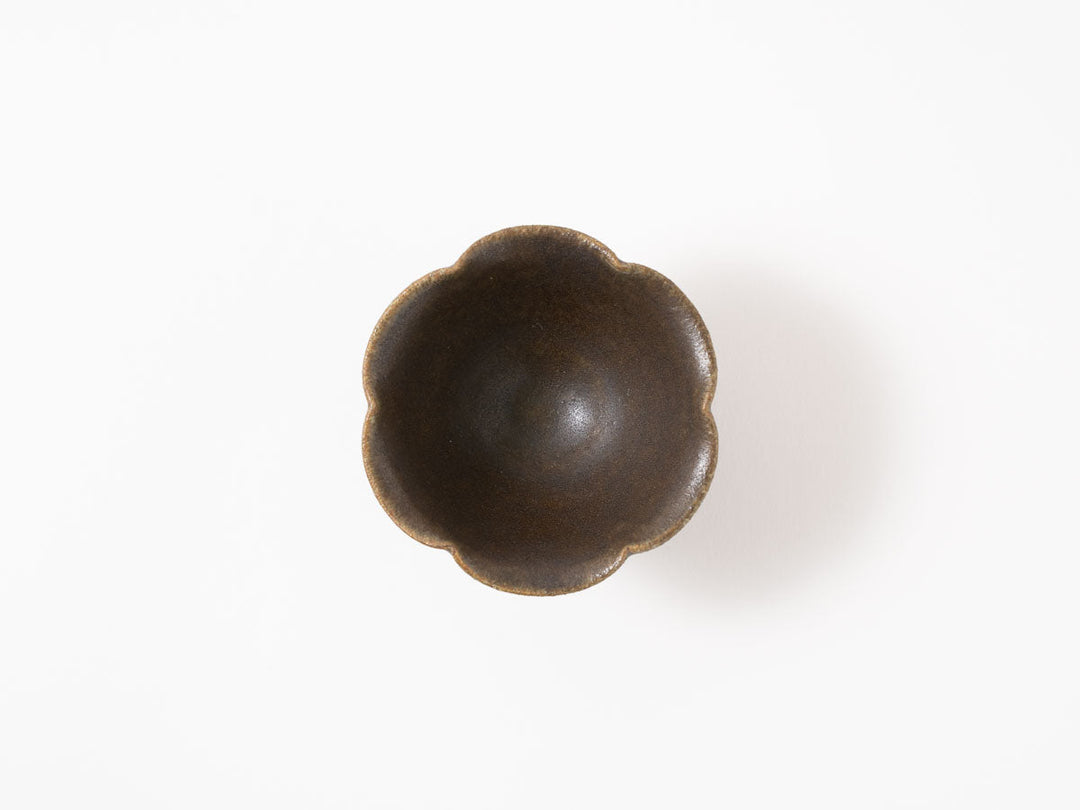 Sabi-Glazed Lobed Footed Bowl, Hime — Hand-Glazed Japanese Pottery by Furutani Pottery