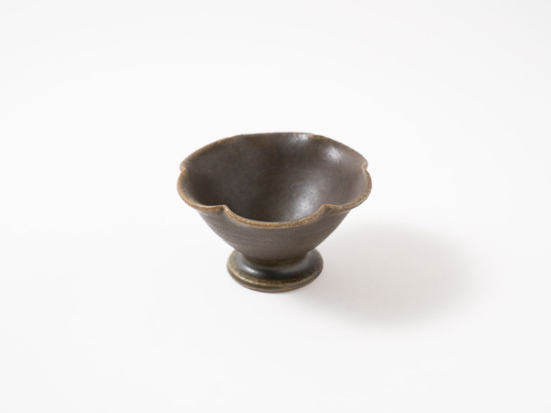 Sabi-Glazed Lobed Footed Bowl, Hime — Hand-Glazed Japanese Pottery by Furutani Pottery