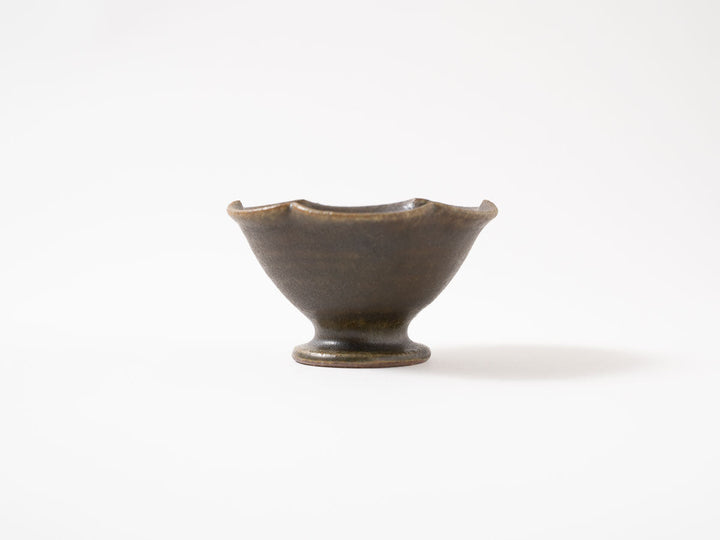 Sabi-Glazed Lobed Footed Bowl, Hime — Hand-Glazed Japanese Pottery by Furutani Pottery