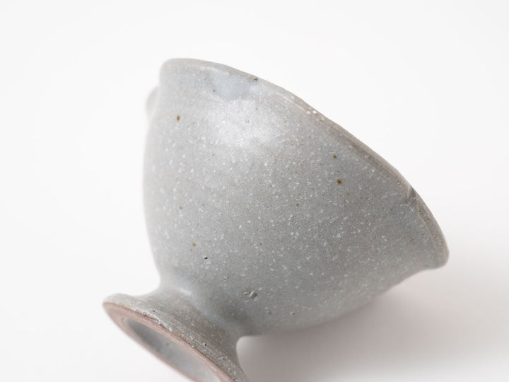 Gray-Glazed Lobed Footed Bowl — Hand-Glazed Japanese Pottery by Furutani Pottery