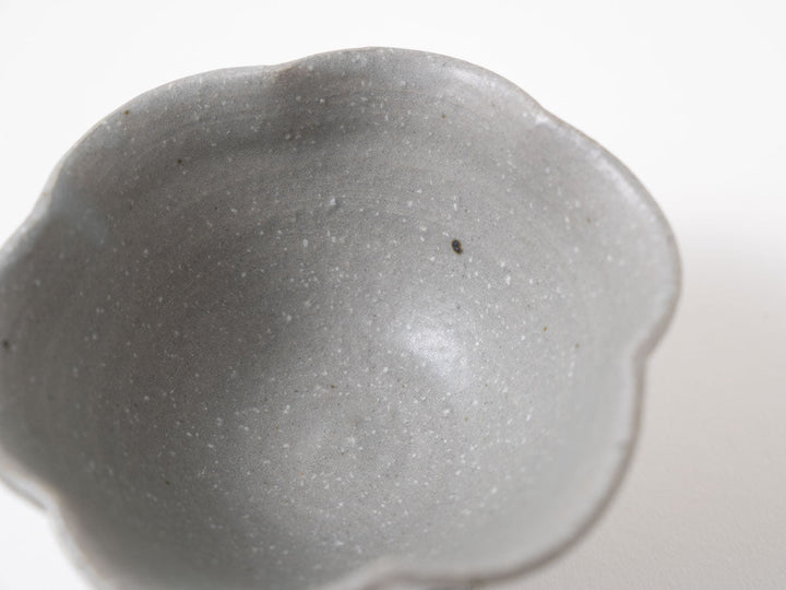 Gray-Glazed Lobed Footed Bowl — Hand-Glazed Japanese Pottery by Furutani Pottery