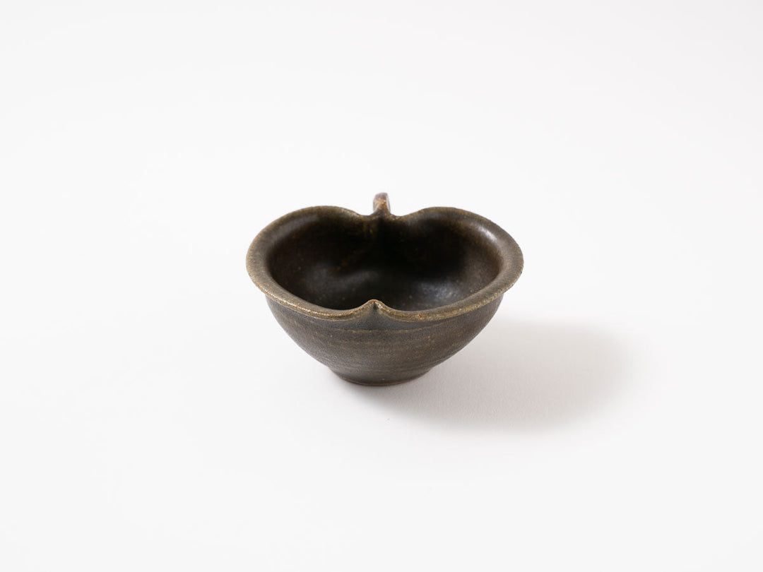Sabi-Glazed Apple-Shaped Bowl, Small (Hime) — Hand-Glazed Japanese Pottery by Furutani Pottery