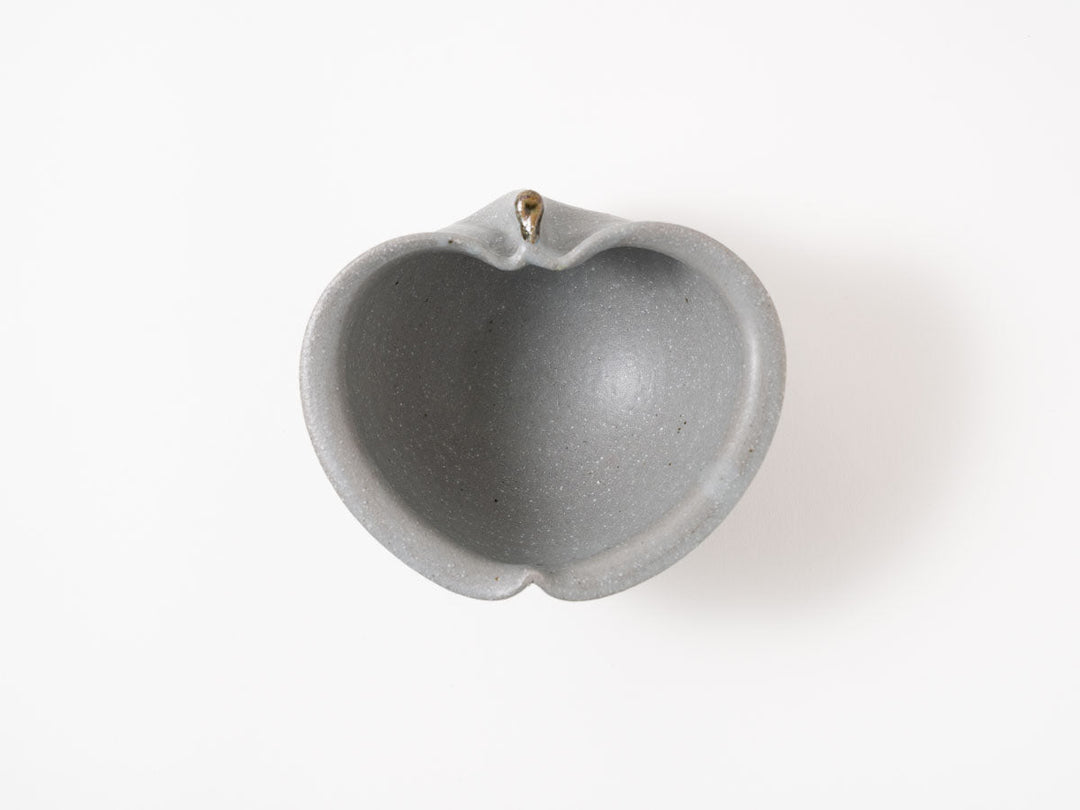 Gray-Glazed Apple-Shaped Bowl, Small — Hand-Glazed Japanese Pottery by Furutani Pottery