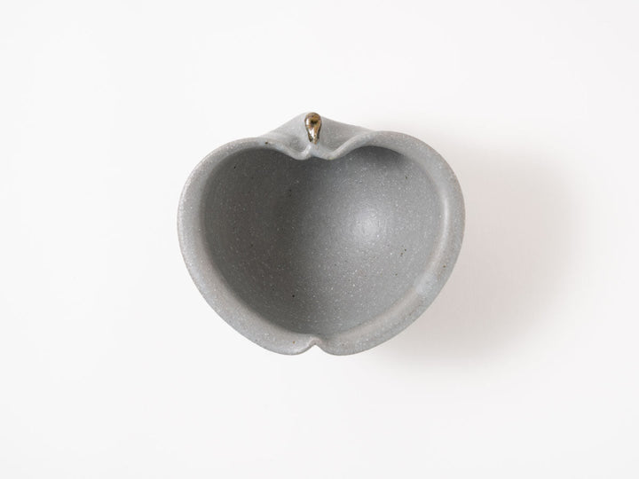Gray-Glazed Apple-Shaped Bowl, Small — Hand-Glazed Japanese Pottery by Furutani Pottery
