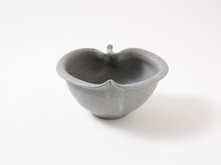 Gray-Glazed Apple-Shaped Bowl, Small — Hand-Glazed Japanese Pottery by Furutani Pottery